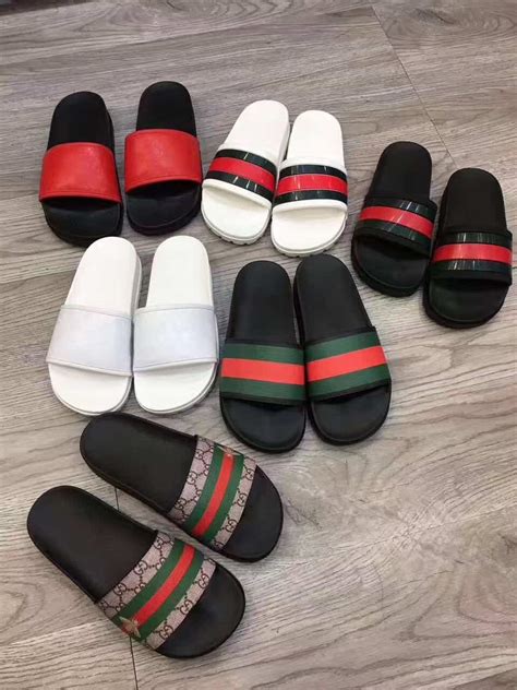 fake gucci slides red green|the real gucci slides.